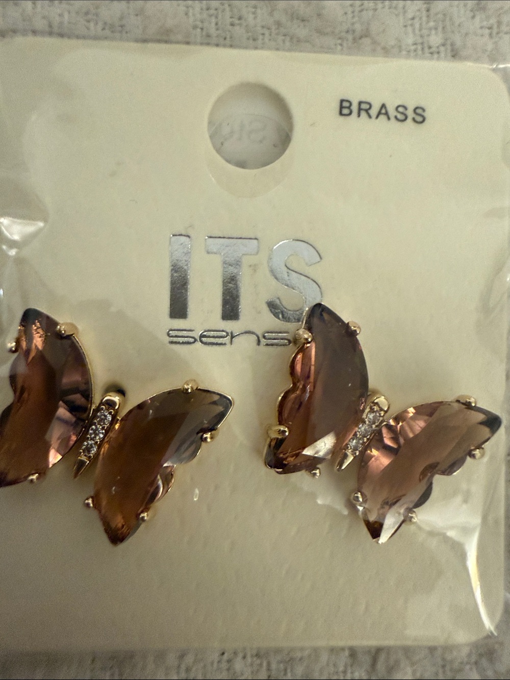 !it jeans Blue and Brown Butterfly Stud Earrings - Set of 2 - Picture 3 of 4